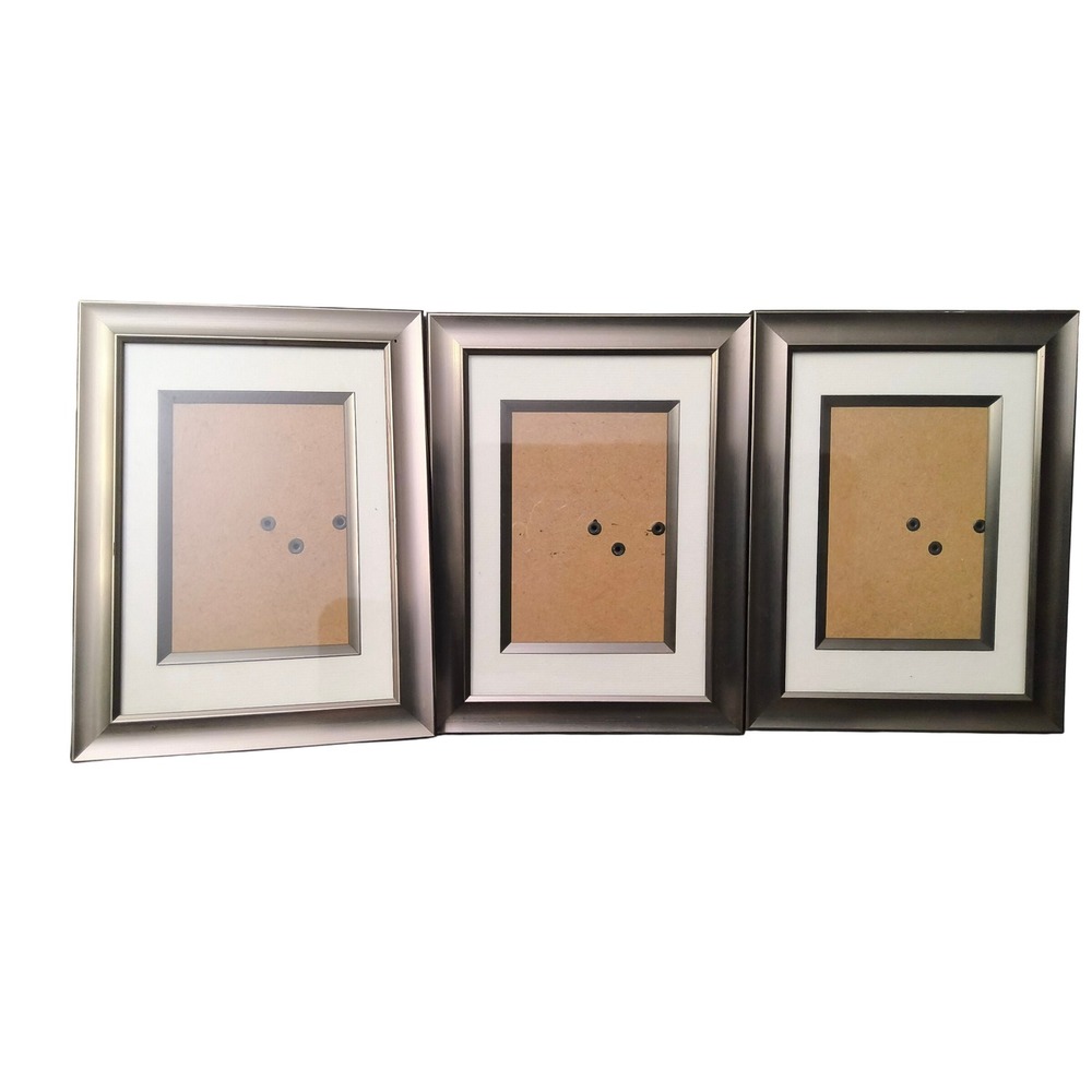 Set of 3 Silvertone Picture Frames